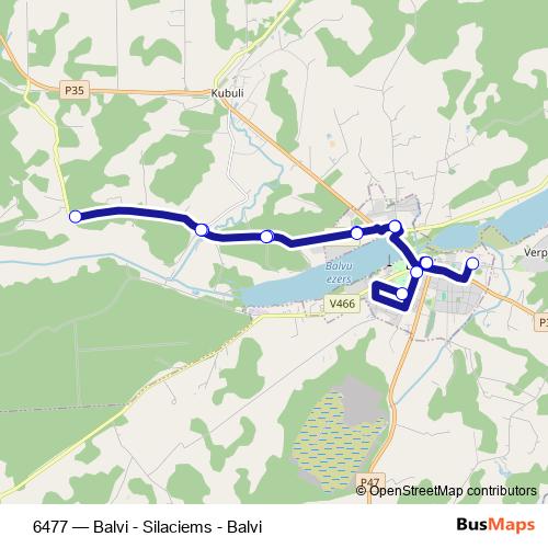 6477 bus Line Map