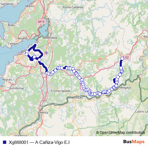 Xg888001 bus Line Map