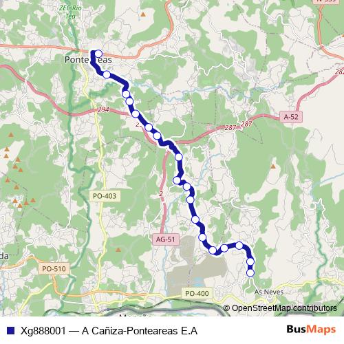 Xg888001 bus Line Map