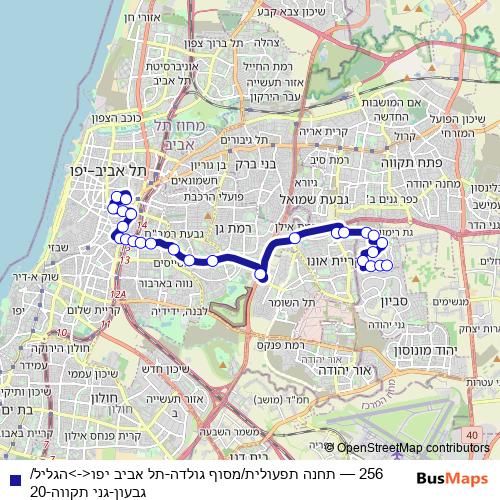 256 bus Line Map