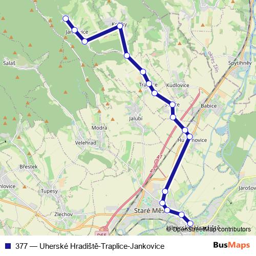 377 bus Line Map