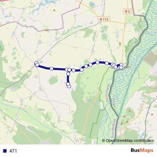 471 bus Line Map
