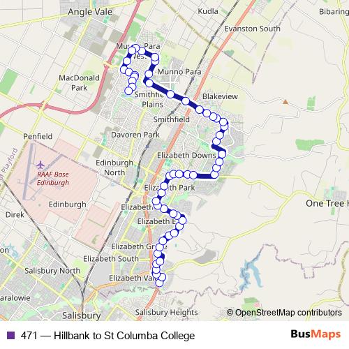 471 bus Line Map