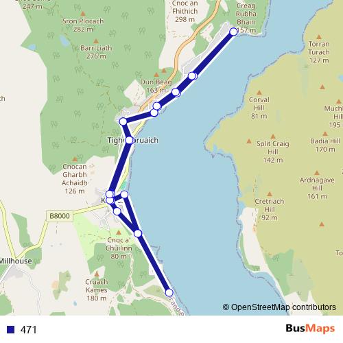 471 bus Line Map
