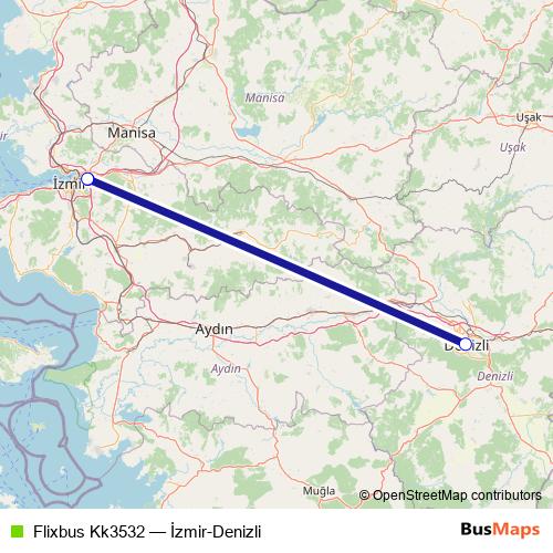 Flixbus Kk3532 bus Line Map