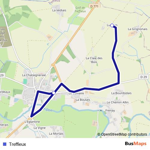 Treffieux bus Line Map