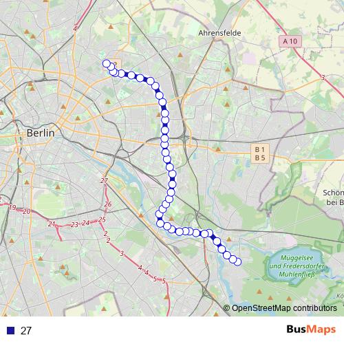 27 tram Line Map