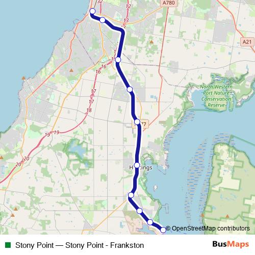Stony Point metro Line Map
