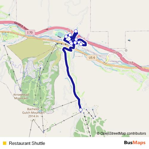 Restaurant Shuttle bus Line Map