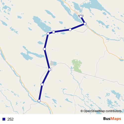 252 bus Line Map
