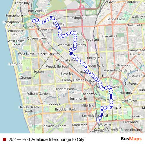 252 bus Line Map