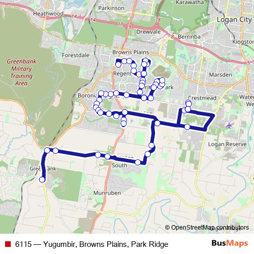 6115 bus Line Map