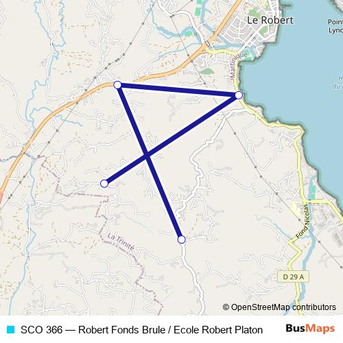 SCO 366 bus Line Map