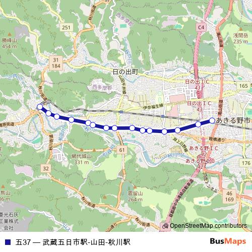 五37 bus Line Map