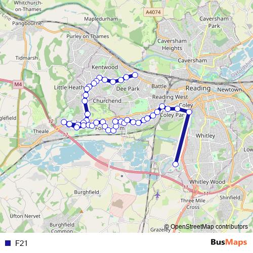 F21 bus Line Map
