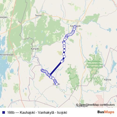 166b bus Line Map