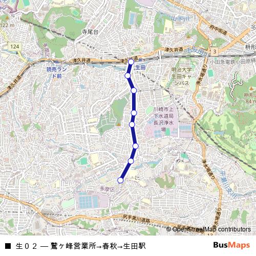 生０２ bus Line Map