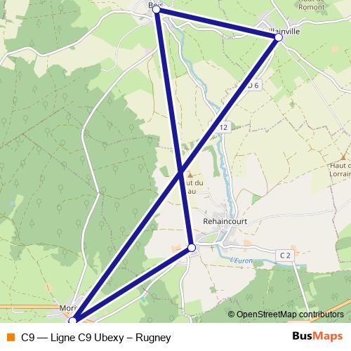 C9 bus Line Map