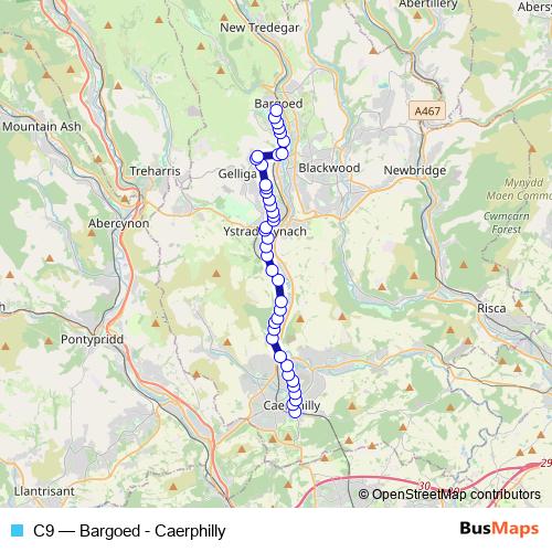 C9 bus Line Map