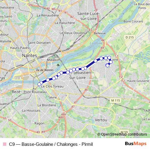 C9 bus Line Map