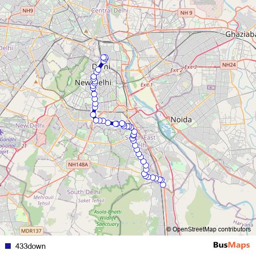 433down bus Line Map