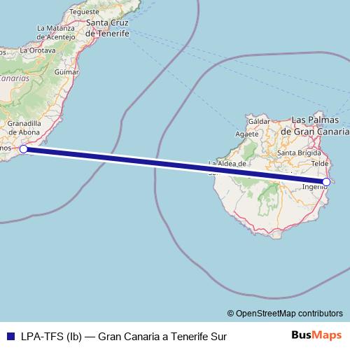 LPA-TFS (Ib) air Line Map