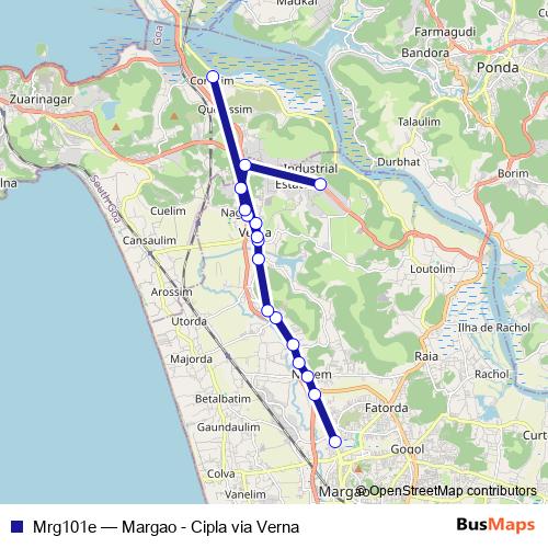 Mrg101e bus Line Map