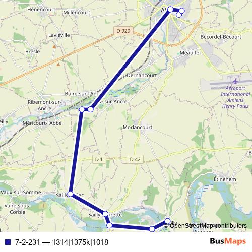 7-2-231 bus Line Map