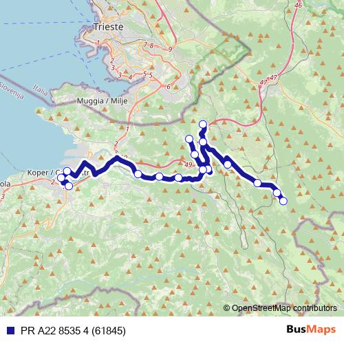 PR A22 8535 4 (61845) bus Line Map