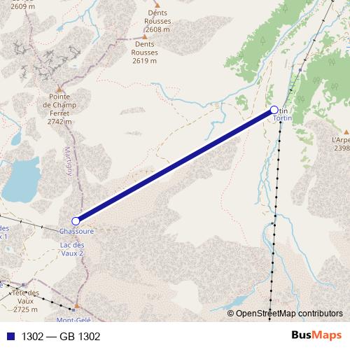 1302 cable-car Line Map