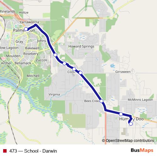 473 bus Line Map
