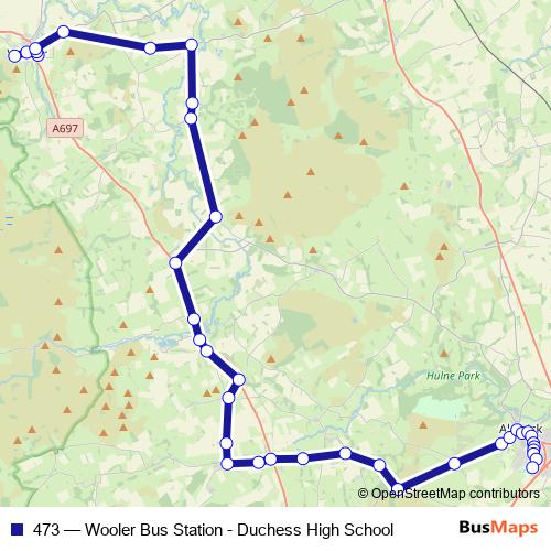 473 bus Line Map