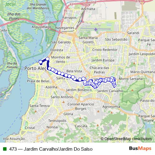 473 bus Line Map