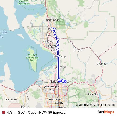 473 bus Line Map