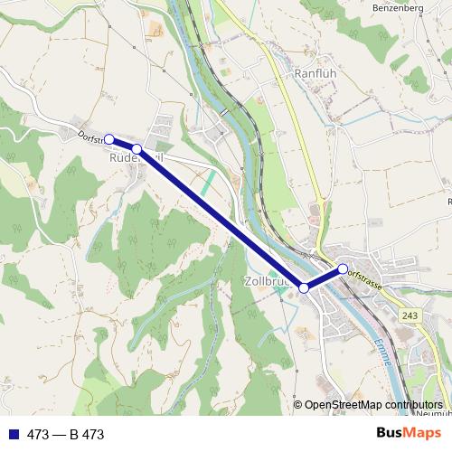 473 bus Line Map