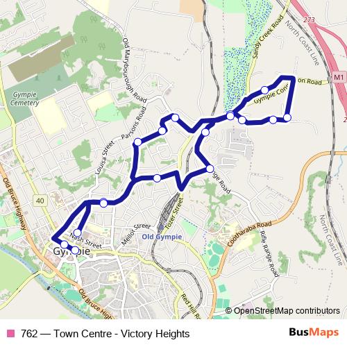 762 bus Line Map