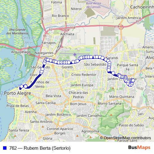 762 bus Line Map