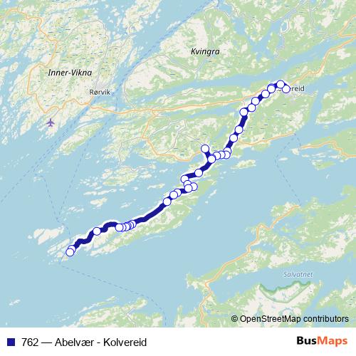 762 bus Line Map