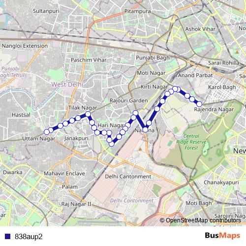 838aup2 bus Line Map