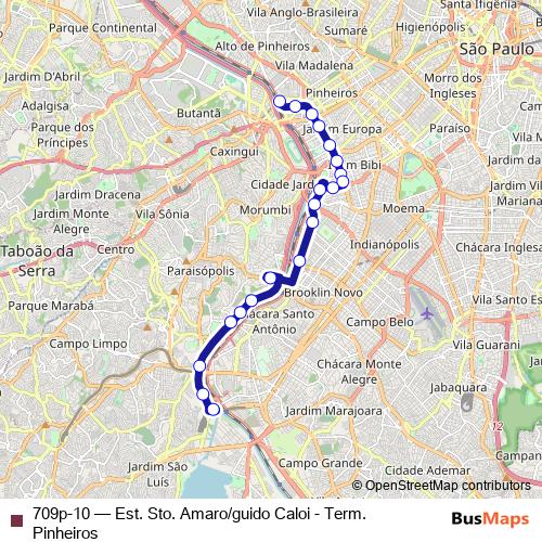 709p-10 bus Line Map