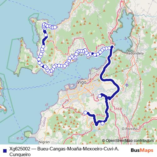 Xg625002 bus Line Map