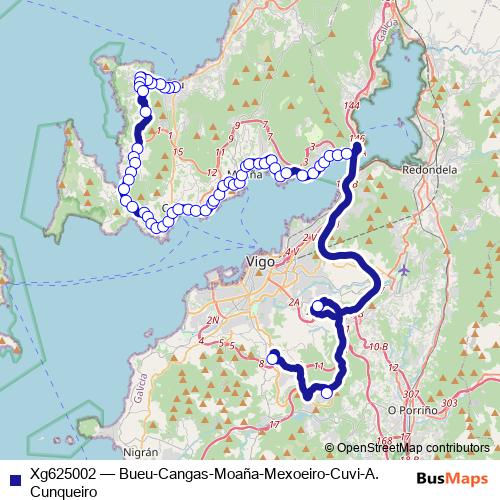 Xg625002 bus Line Map