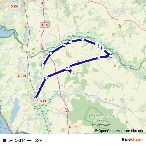 2-15-314 bus Line Map