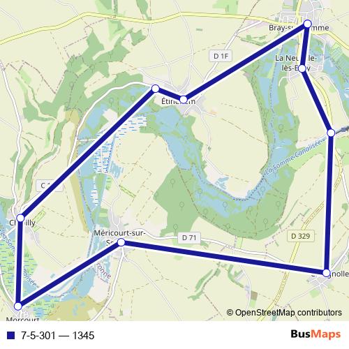 7-5-301 bus Line Map