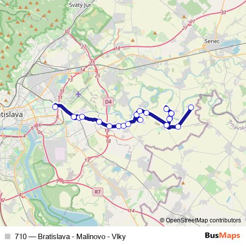 710 bus Line Map