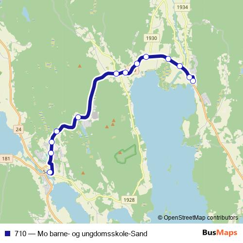 710 bus Line Map