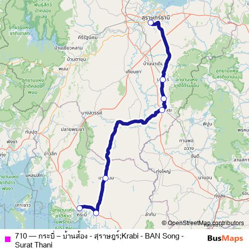 710 bus Line Map