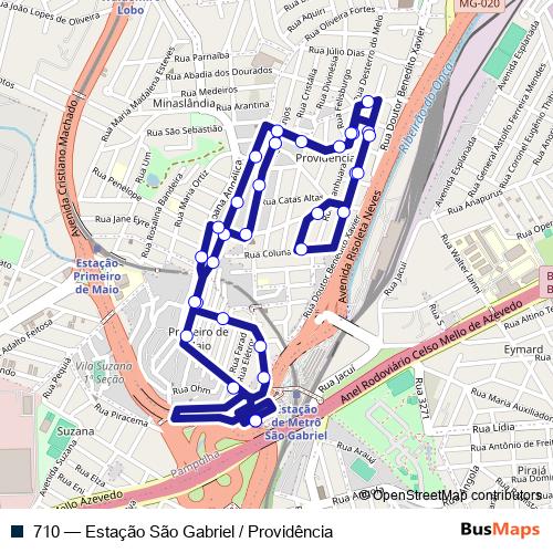 710 bus Line Map