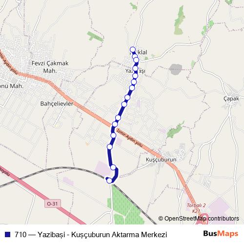 710 bus Line Map