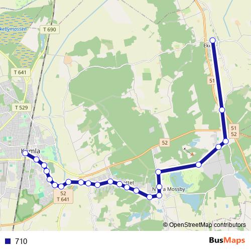 710 bus Line Map
